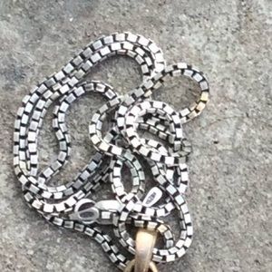 Skull Necklace w/ Pink Swarovski Crystal Eyes